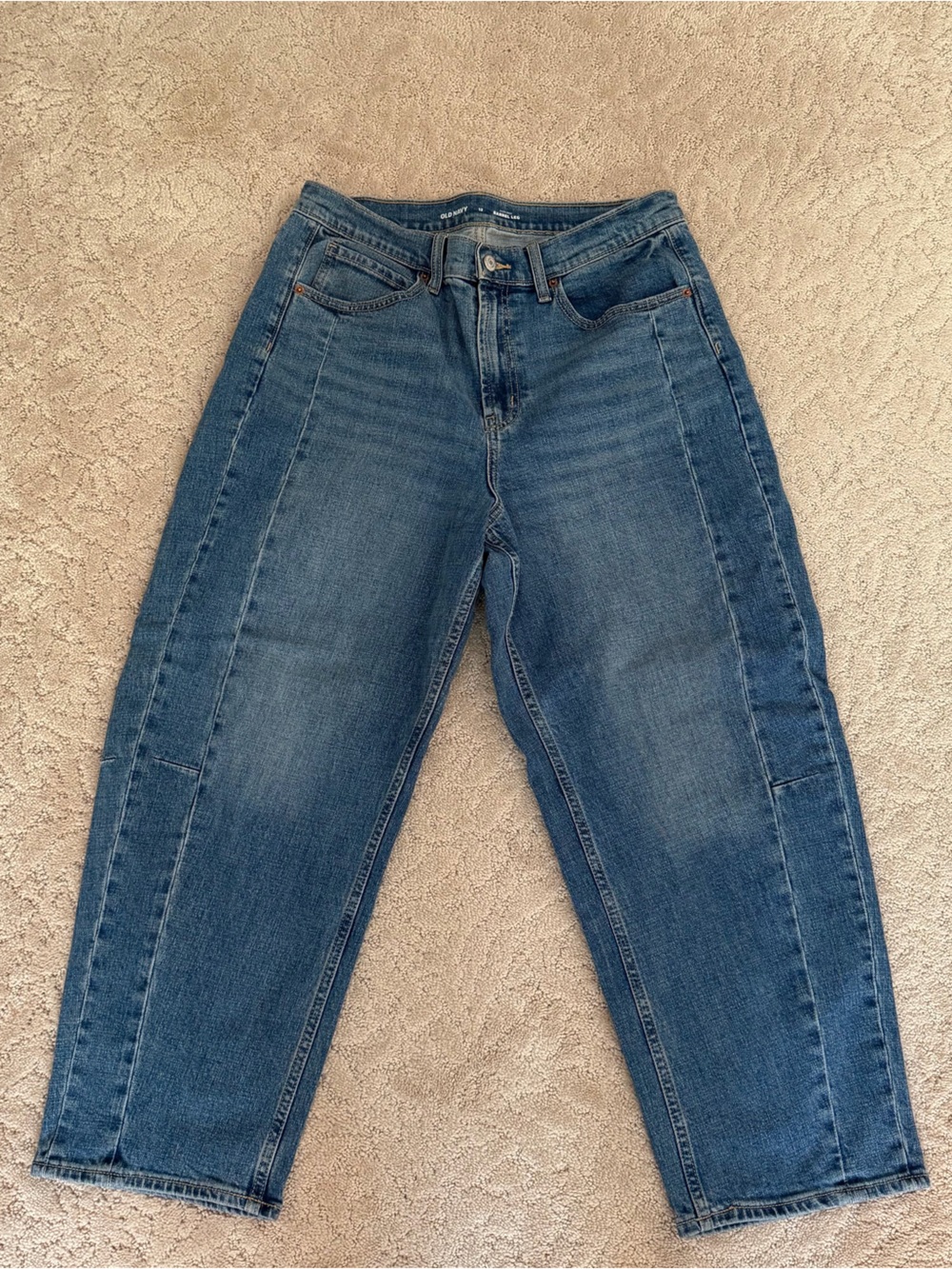 Old Navy Barrel Leg Blue Denim Jeans